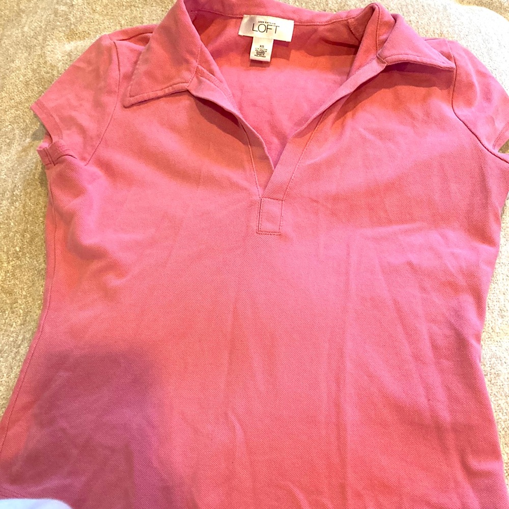 Loft Golf tee!! Pink short sleeve worn one time!!